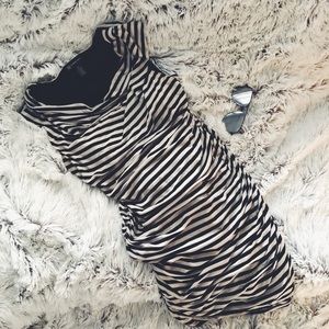 Striped cocktail dress